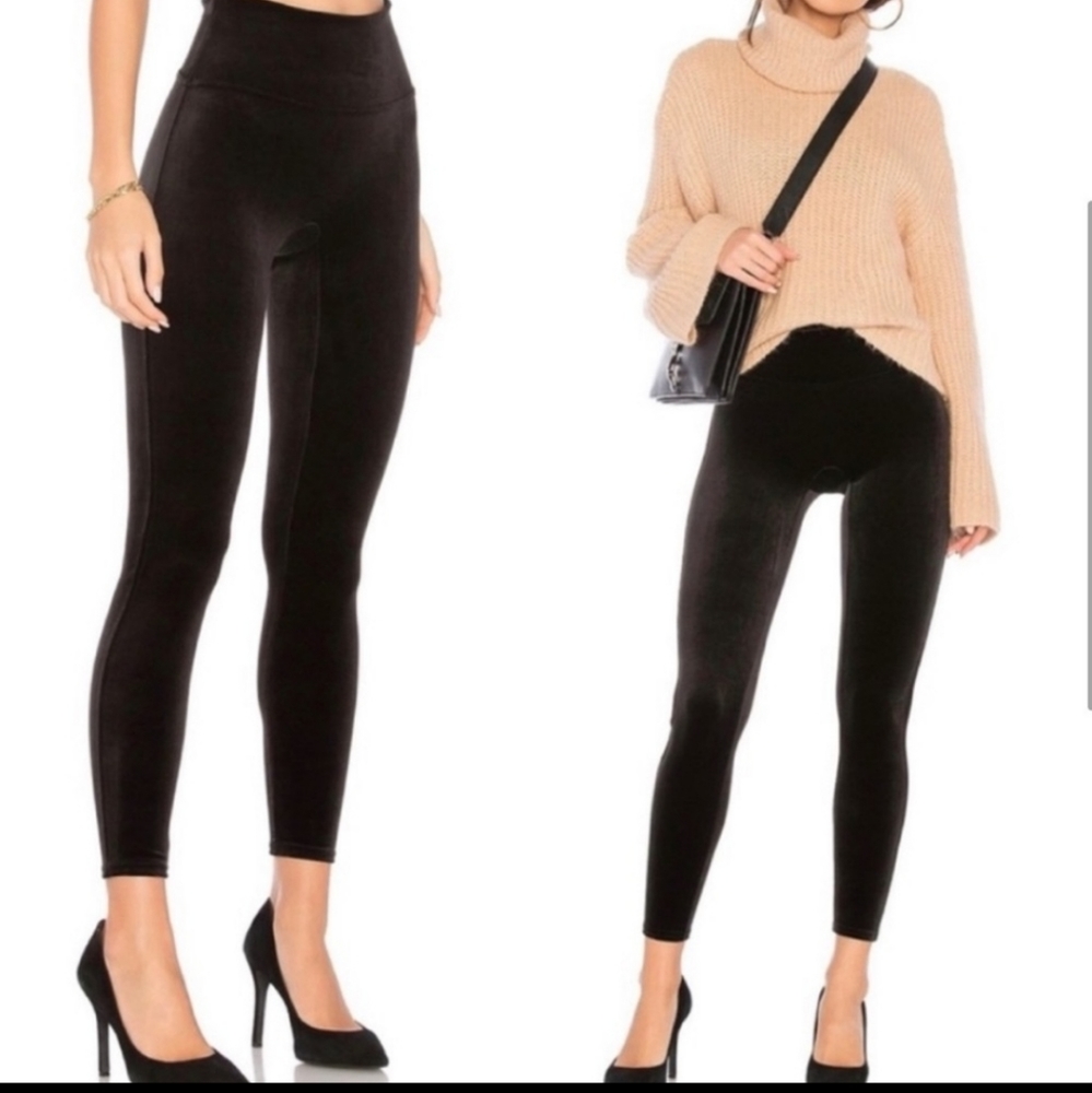 SPANX Velvet High Waist Sculpting Leggings Black M